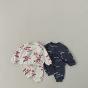 2 Pieces Set Baby Kid Girls Boys Letters Tops And Pants Wholesale 231130126