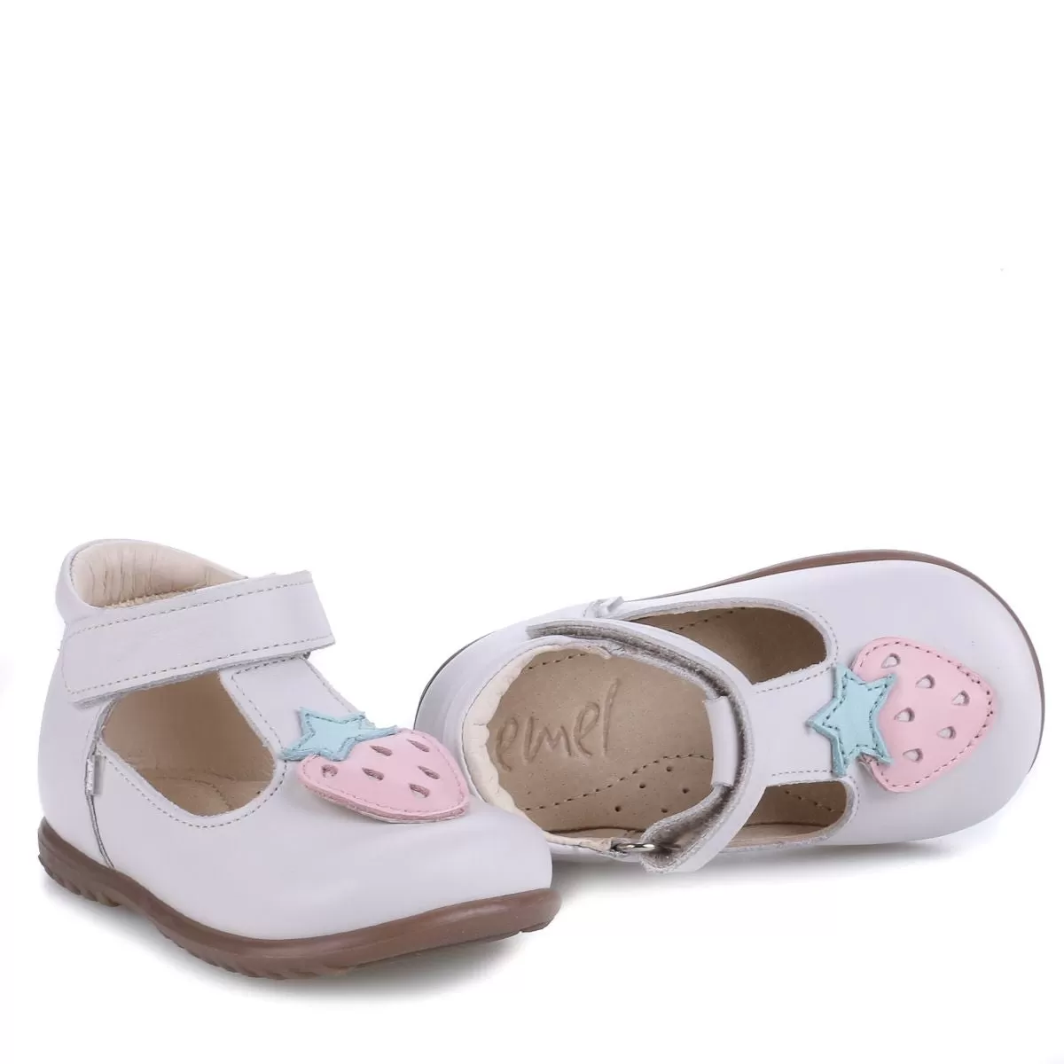 (2409G-2) Emel white Strawberry ballerina