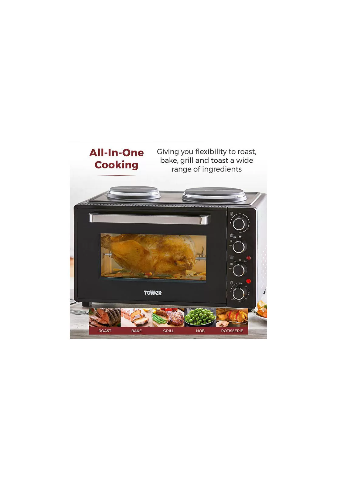 42L Mini Oven With Hot Plates | T14045