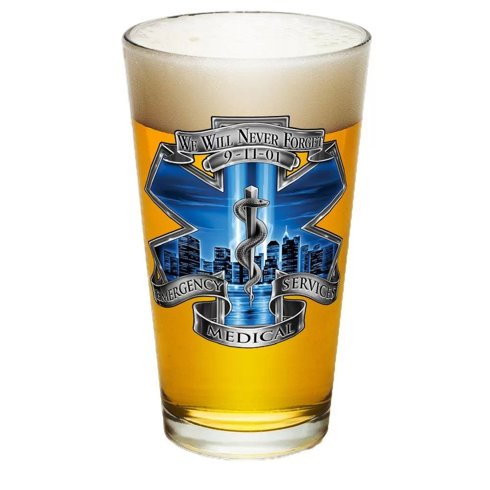 9/11 EMS Blue Skies Pint Glasses