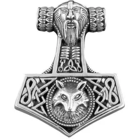 925 Sterling Silver Mjolnir Charm Pendant (Small)