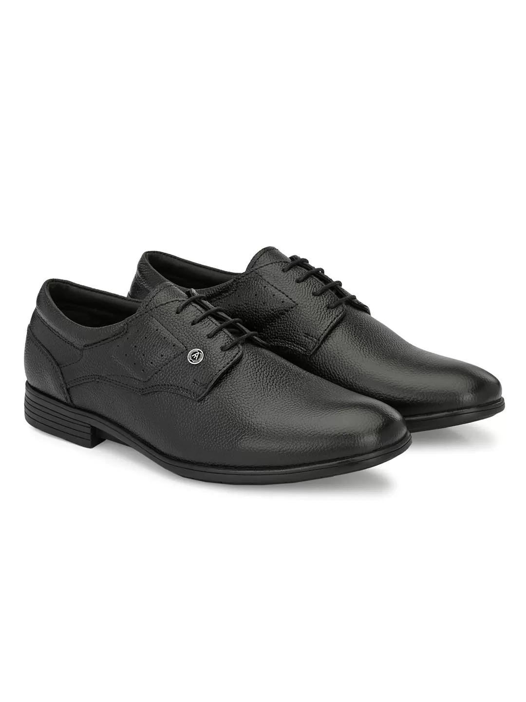 Alberto Torresi Genuine Leather Black Laceup Formal Shoes for Men