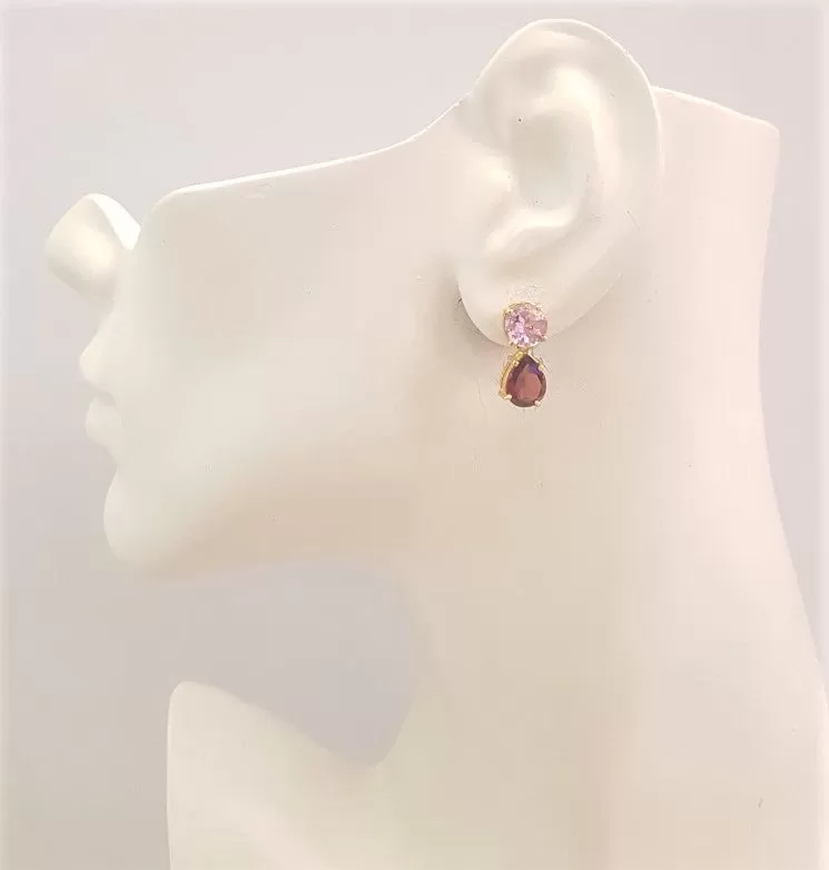 Amethyst & Garnet Separates Earrings