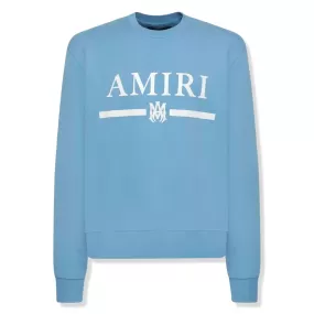 Amiri MA Bar Crewneck Carolina Blue Sweatshirt