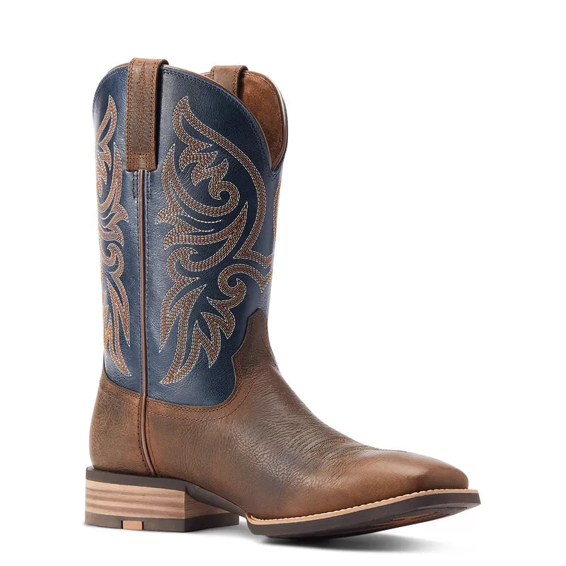 'Ariat' Men's 11" Slingshot Western Square Toe - Rowdy Rust / Dark Denim