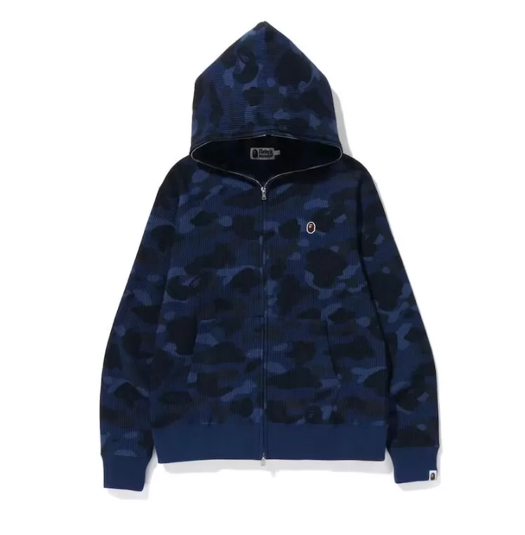 BAPE COLOR CAMO THERMAL FULL ZIP HOODIE BLUE