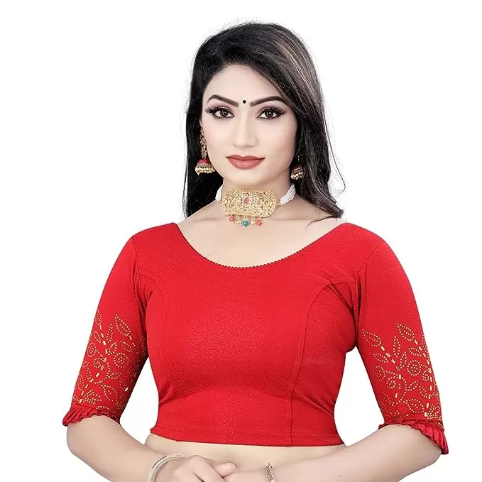 Beautiful Maroon Color Ready To Wear Stretchable Blouse