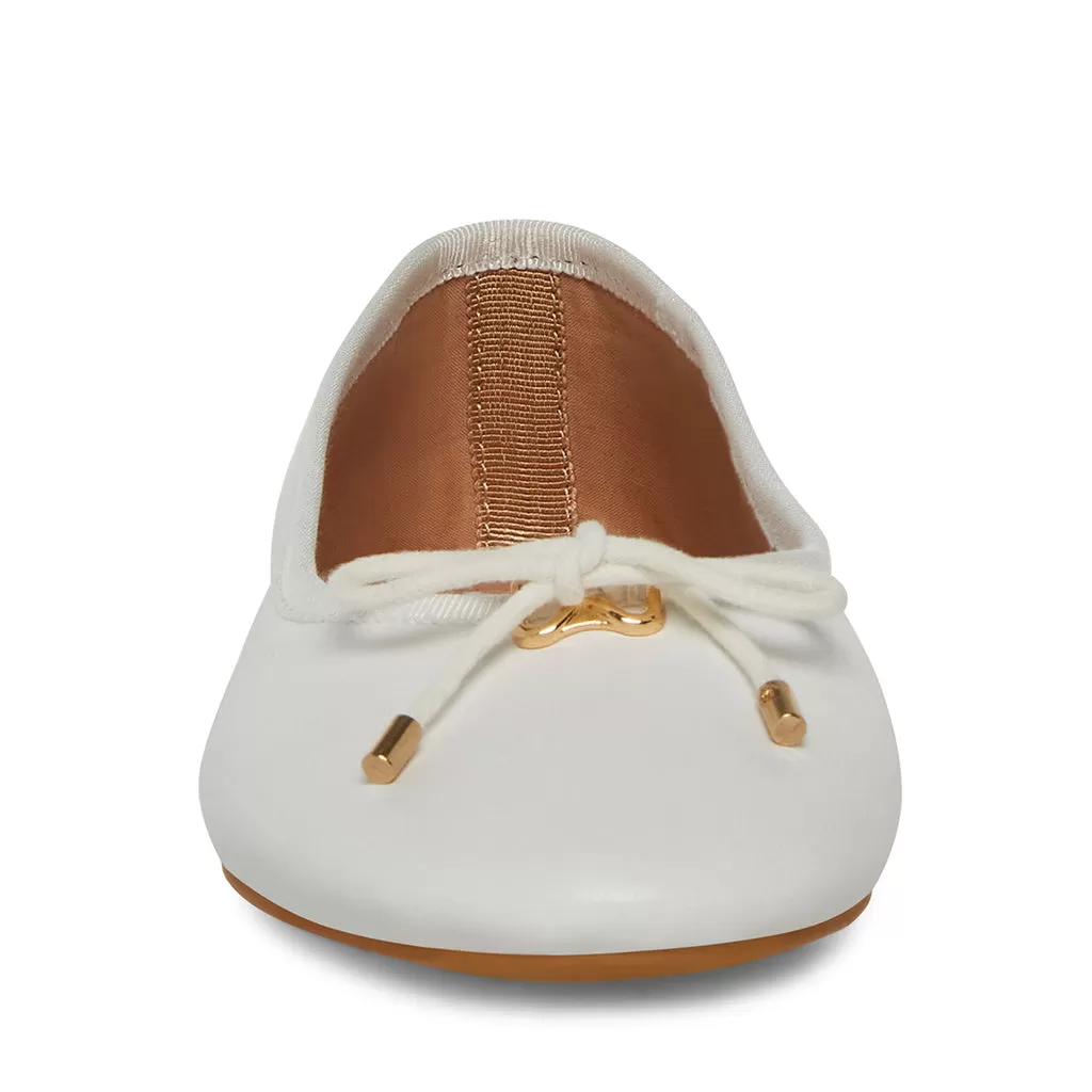 Blossoms Ballerina WHITE LEATHER