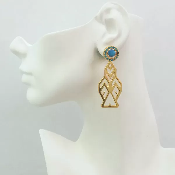 Blue Opal & Paraiba Topaz Earring Jacket Separates Earrings