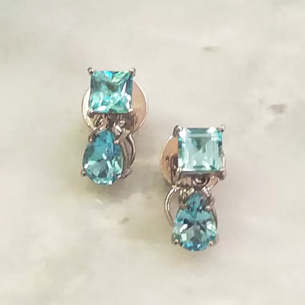 Blue Topaz Separates Earrings