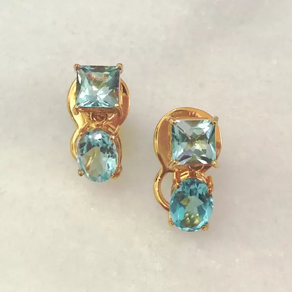 Blue Topaz Separates Earrings