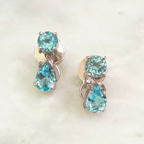 Blue Topaz Separates Earrings