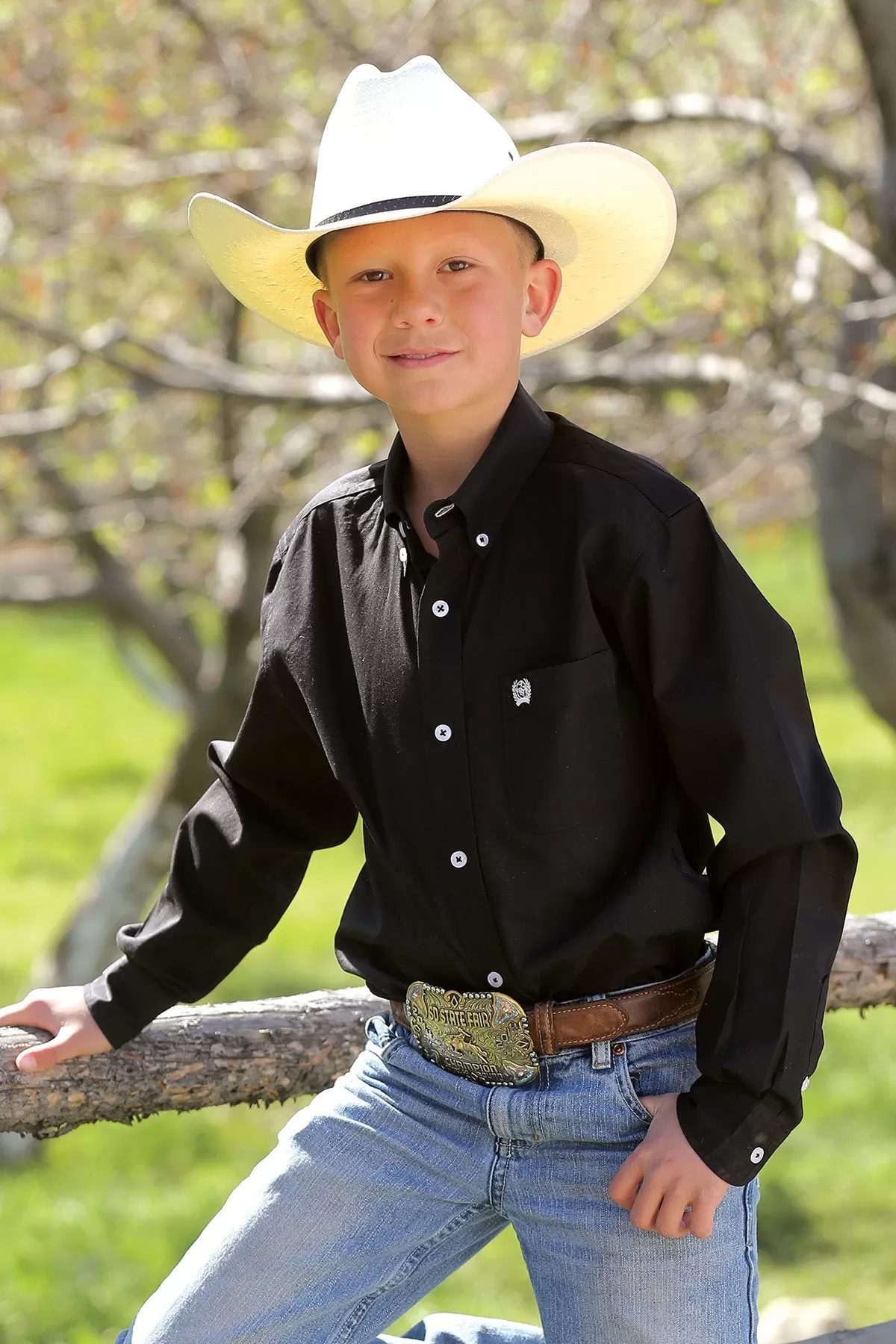 Boy's Cinch SOLID TWILL - BUTTON DOWN