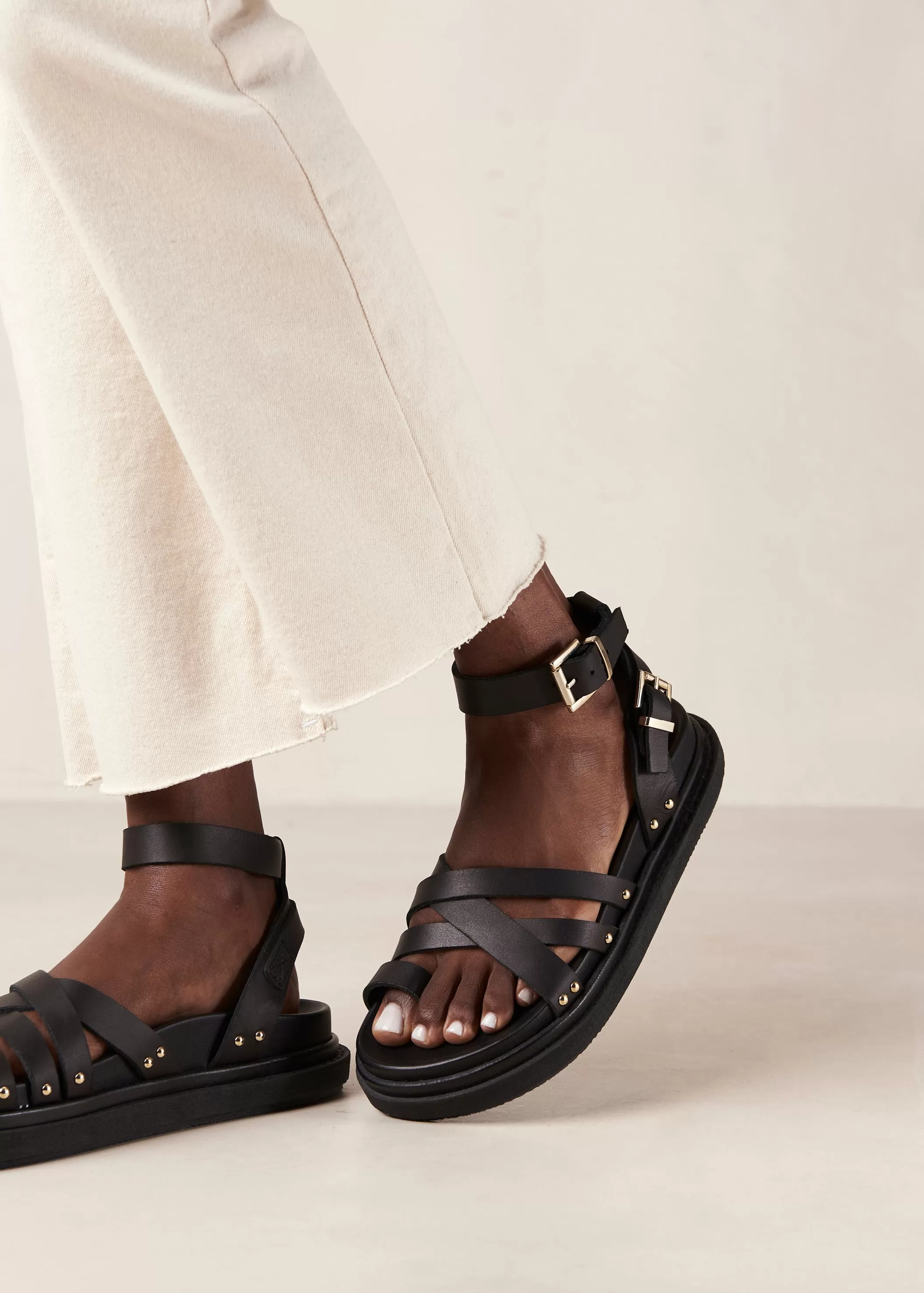 Buckle Up Black Sandal