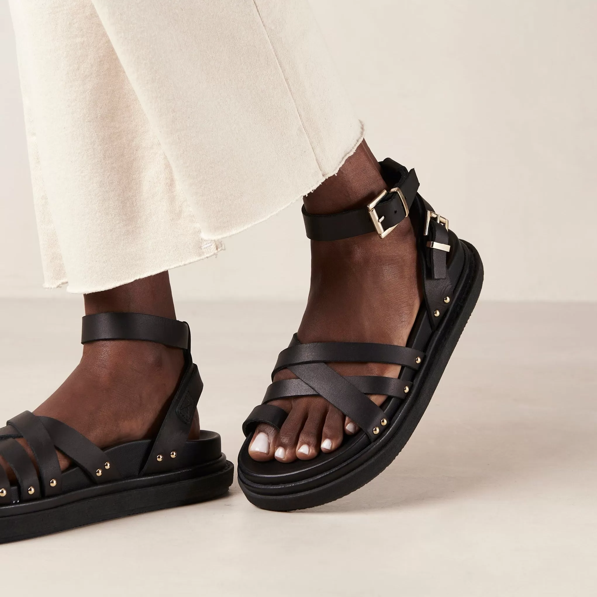 Buckle Up Black Sandal