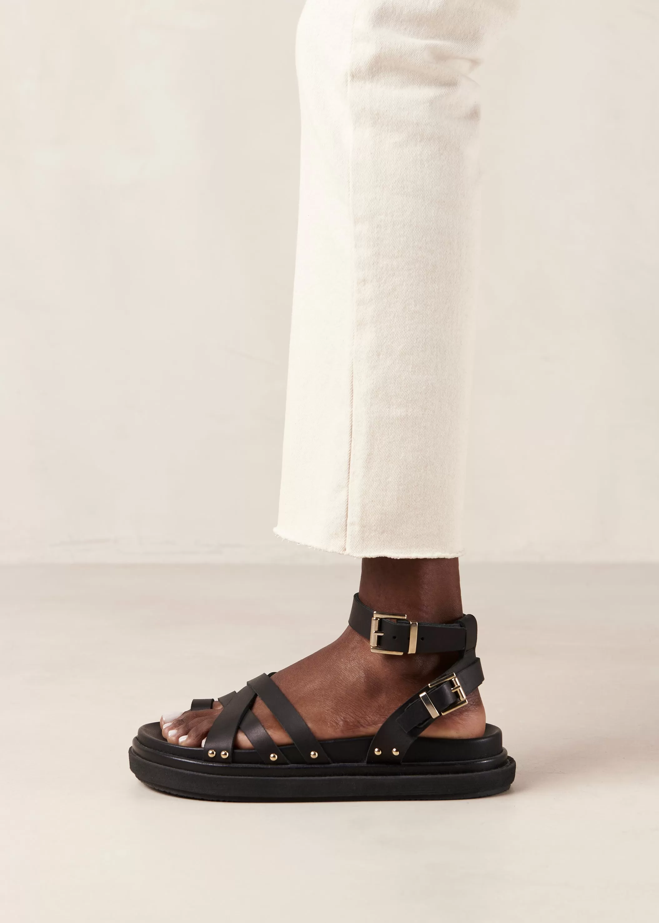 Buckle Up Black Sandal