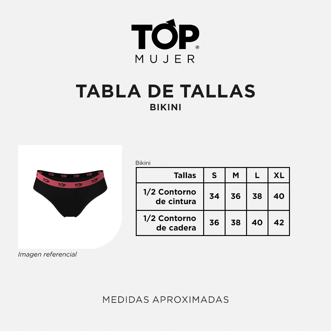 Calzón Bikini Algodón Pack 3 C2 TOP