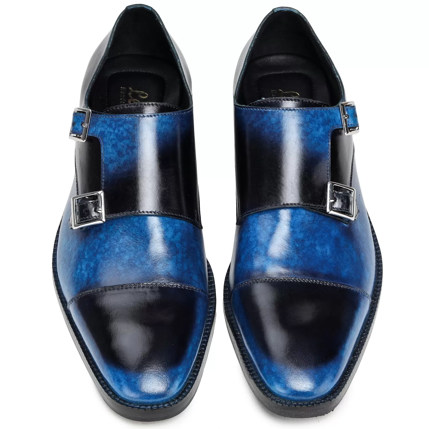 Captoe Double Monk Strap - Navy