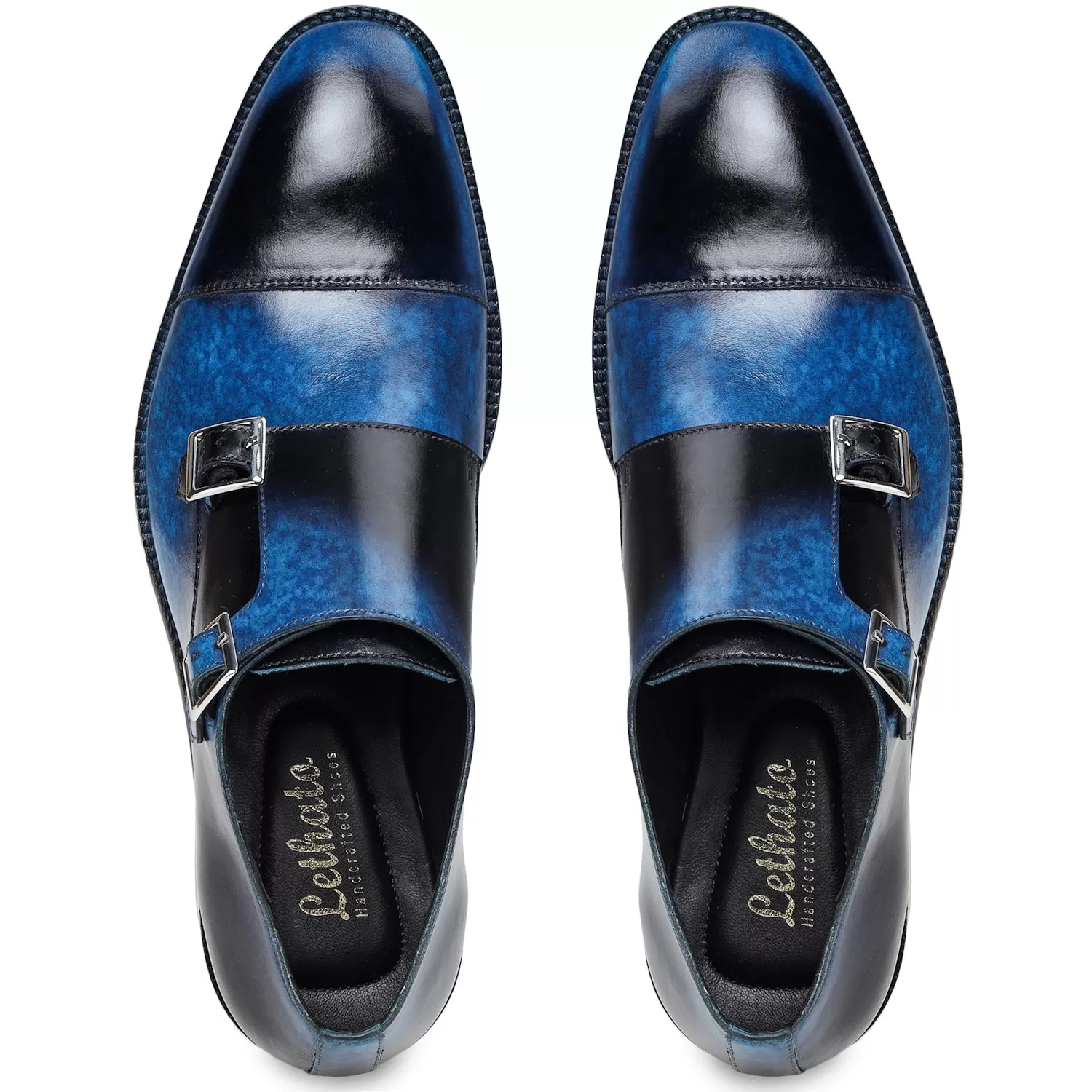 Captoe Double Monk Strap - Navy