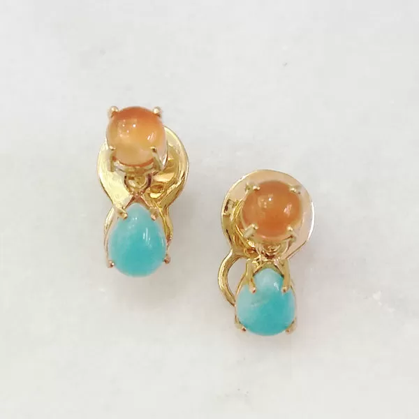 Carnelian & Amazonite Separates Earrings