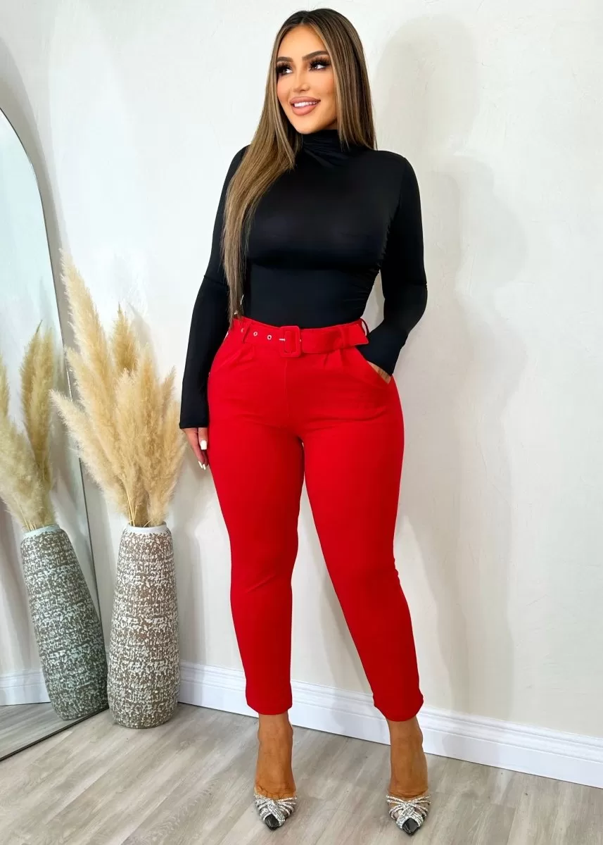 Casual Crush Pants Red