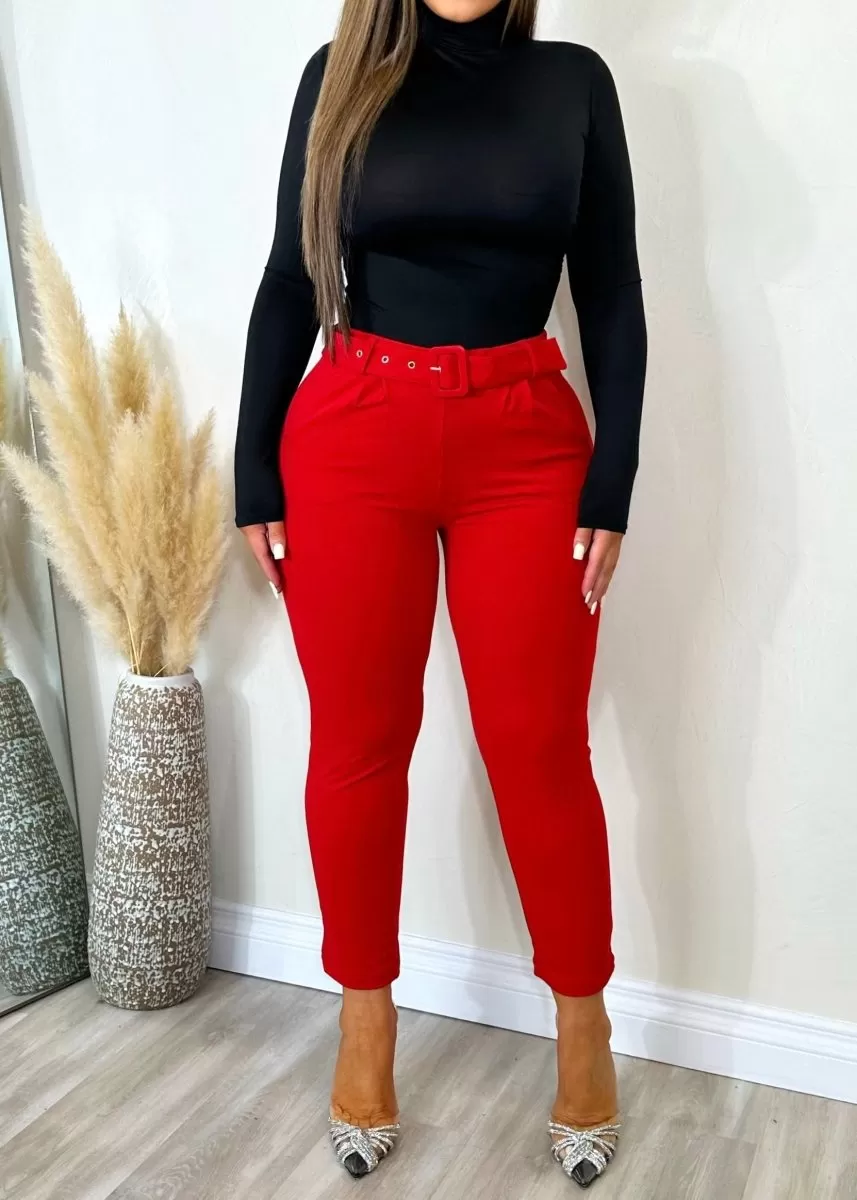 Casual Crush Pants Red