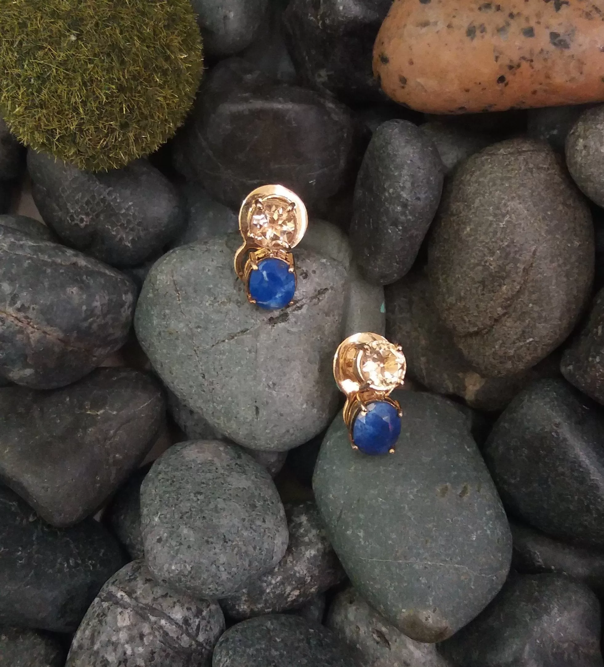 Citrine & Lapis Lazuli Separates Earrings