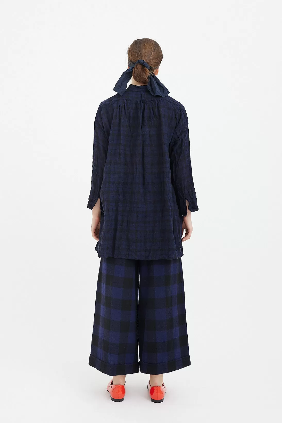 Daniela Gregis - Kora Shirt - Black Blue Tartan