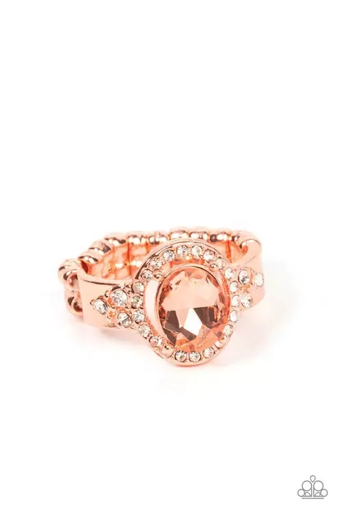 Dazzling I Do's Copper Ring - Paparazzi Accessories