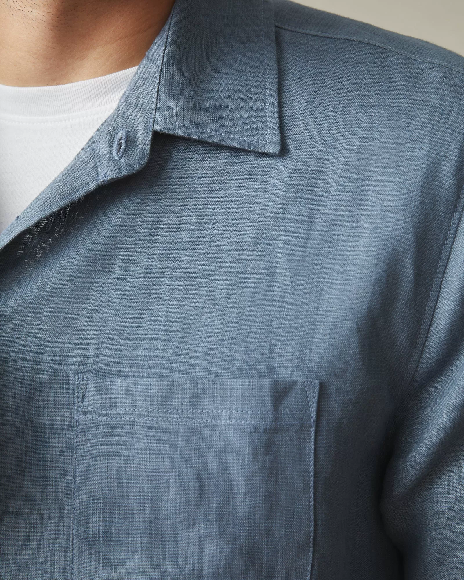 Easy Linen Shirt - Slate Blue