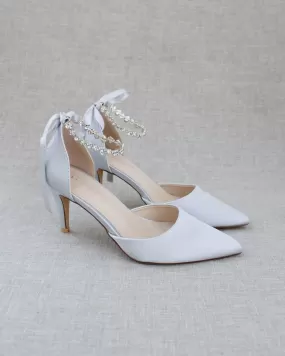 Evening Pumps with Amaryllis Crystal Strap