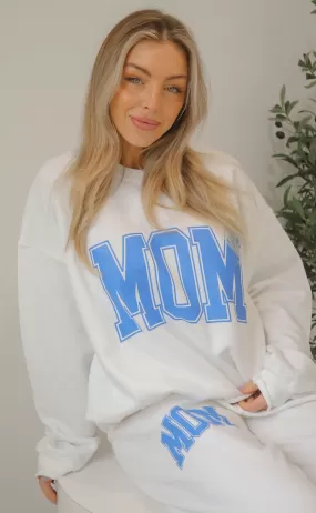 friday   saturday: mom sweatshirt - blue