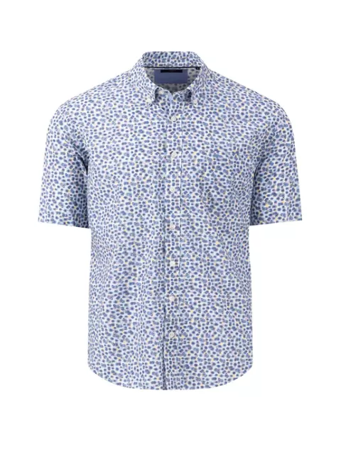 FYNCH HATTON Premium S/S Print Shirt/Dusty Lavender - New SS24