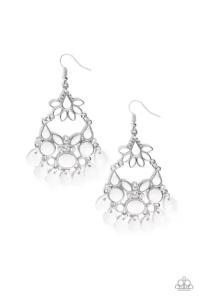 Garden Dream - White Paparazzi Earring