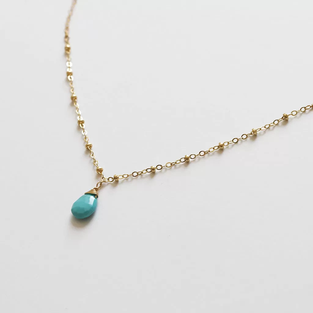 Gemstone Beaded Pendant - Turquoise