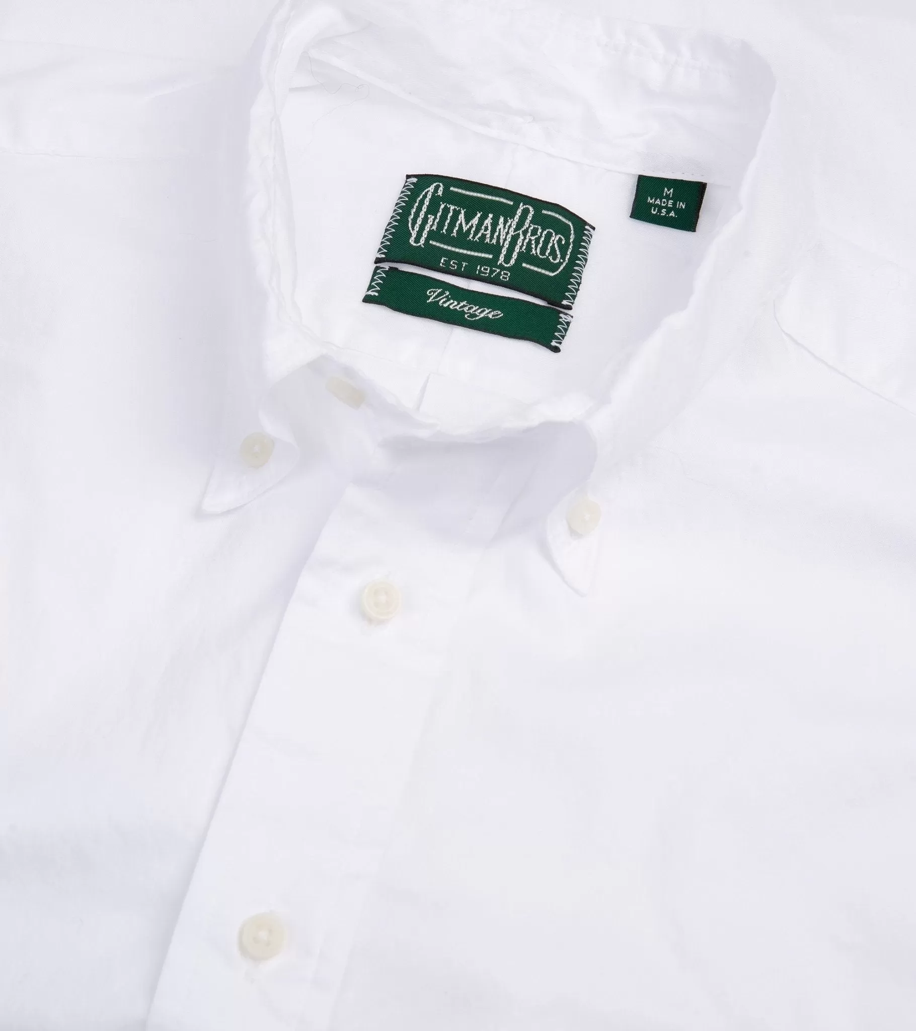 Gitman Vintage Zephyr Cotton Shirt: White