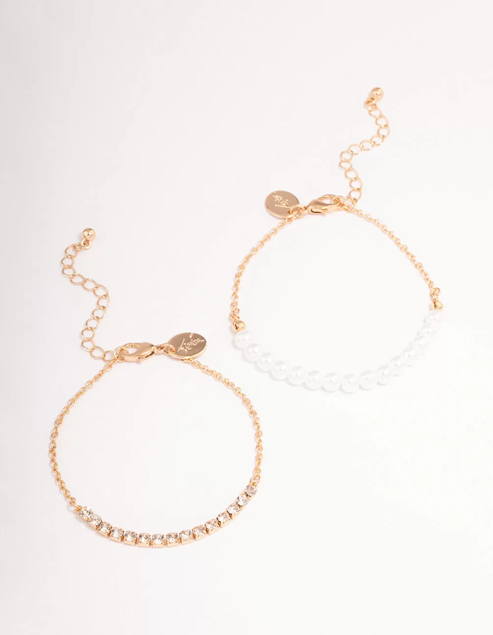 Gold Pearl & Cupchain Chain Bracelet Pack