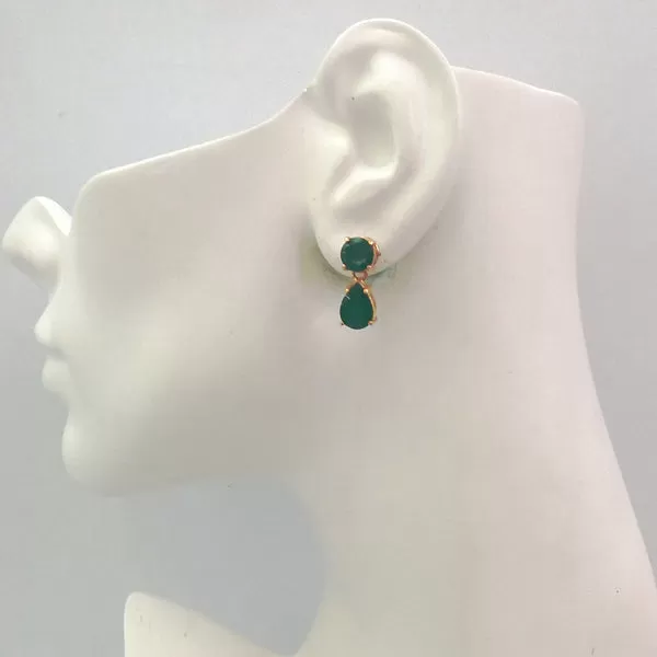 Green Agate Separates Earrings