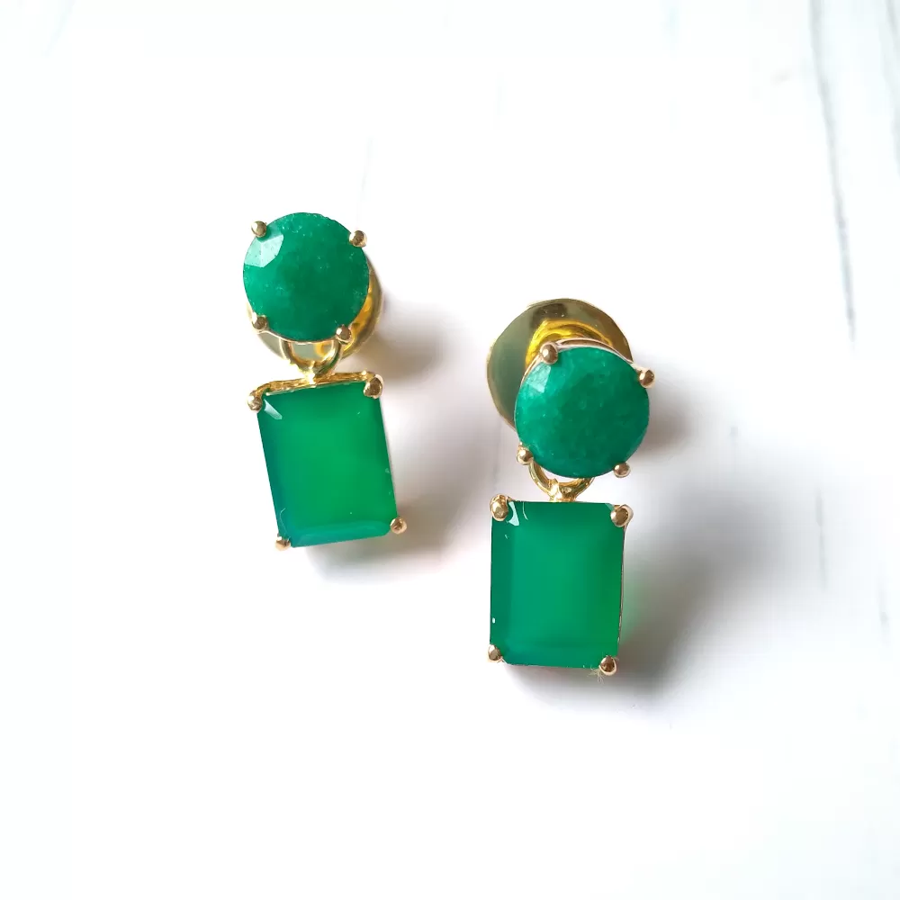 Green Agate Separates Earrings