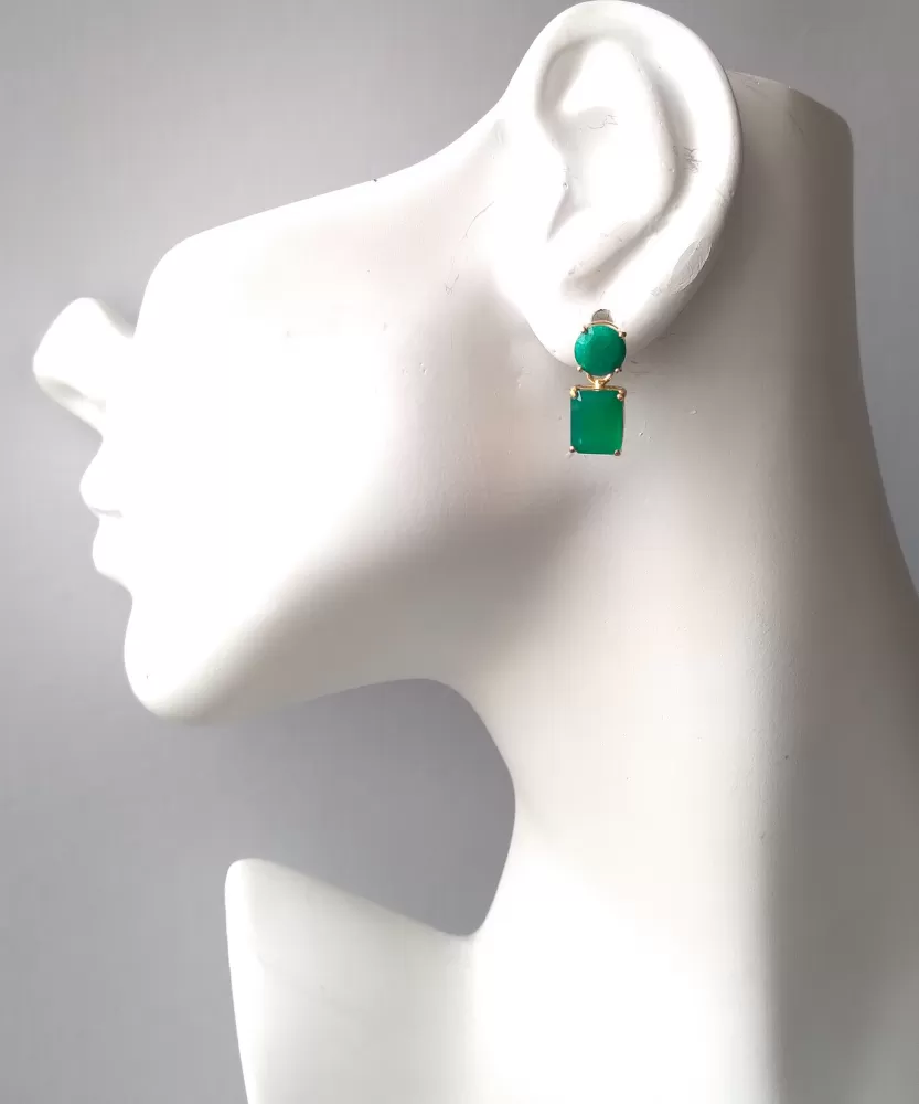 Green Agate Separates Earrings