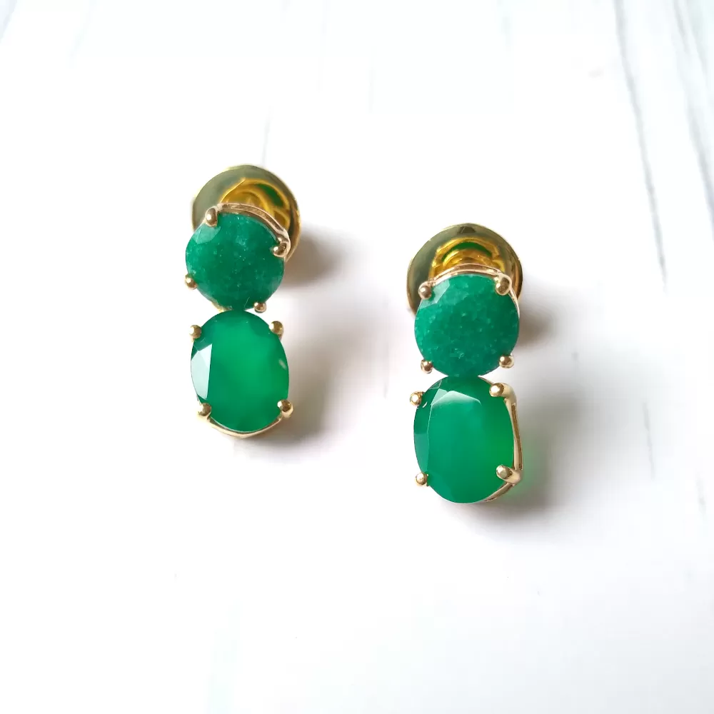 Green Agate Separates Earrings