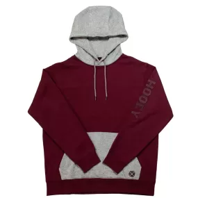 'Hooey' Men's Tundra Hoody - Burgundy / Grey