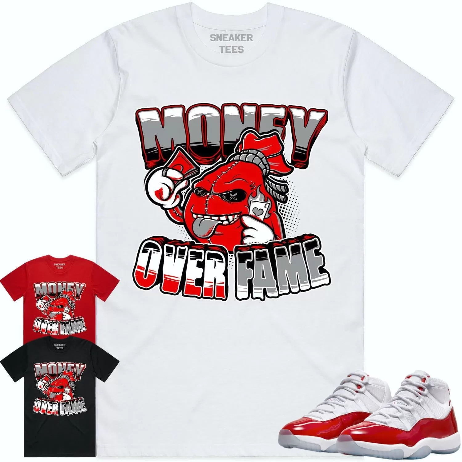 Jordan 11 Cherry 11s Shirt to Match - RED MOF