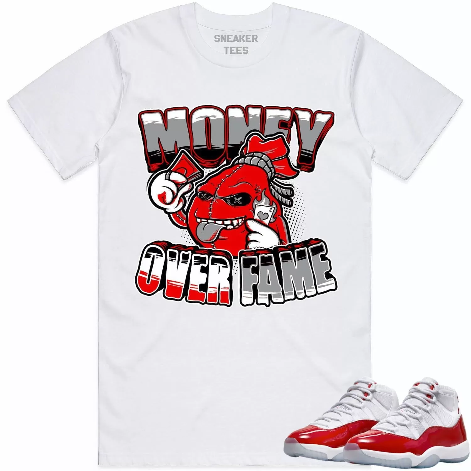 Jordan 11 Cherry 11s Shirt to Match - RED MOF