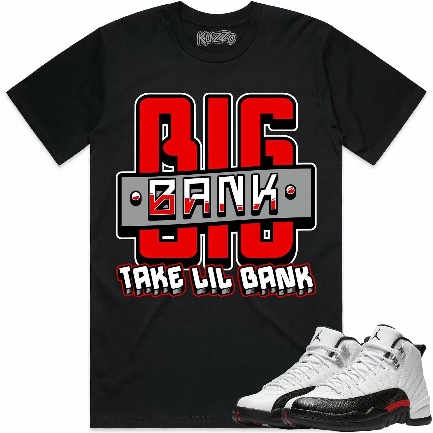 Jordan 12 Red Taxi 12s Shirt to Match - RED BIG BANK