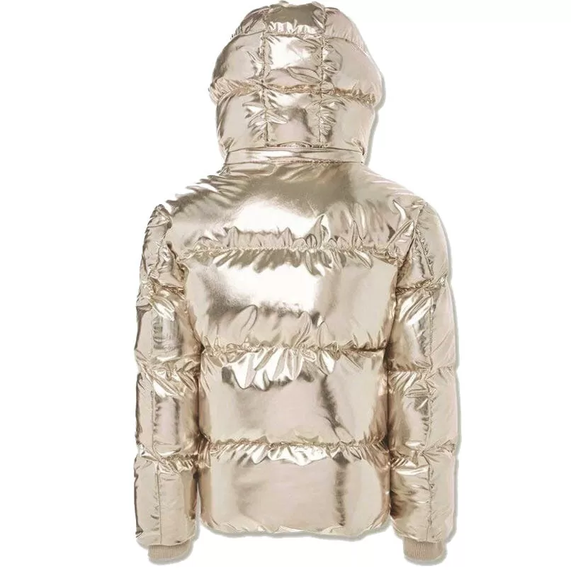 Jordan Craig Metallic Hooded Bubble Toddler Jacket Metallic Gold