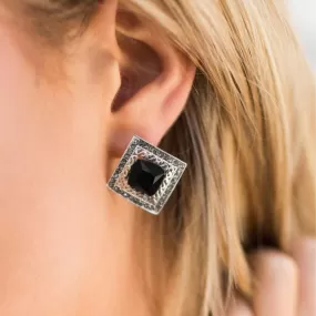 Kensington Palace Black Post Earrings