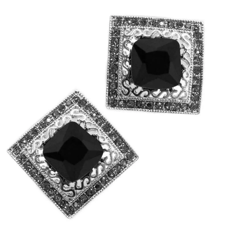 Kensington Palace Black Post Earrings