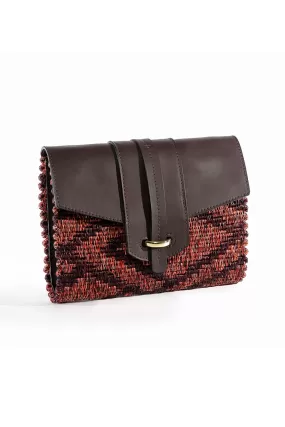 Khokho Zodwa Clutch in Plum & Chocolate