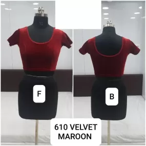 Latest Velvet Stretchable Blouse For Women